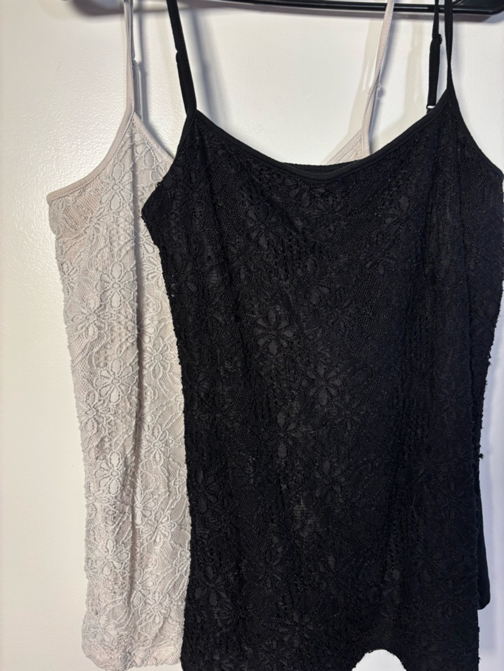 Ann Taylor Lace Camisole Duo - Black & Cream